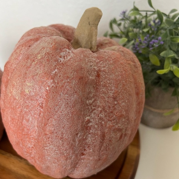 3 New Hand Painted Foam Pumpkins Vintage Olive Ateliers RH Style Old Rustic Hom - Picture 7 of 10